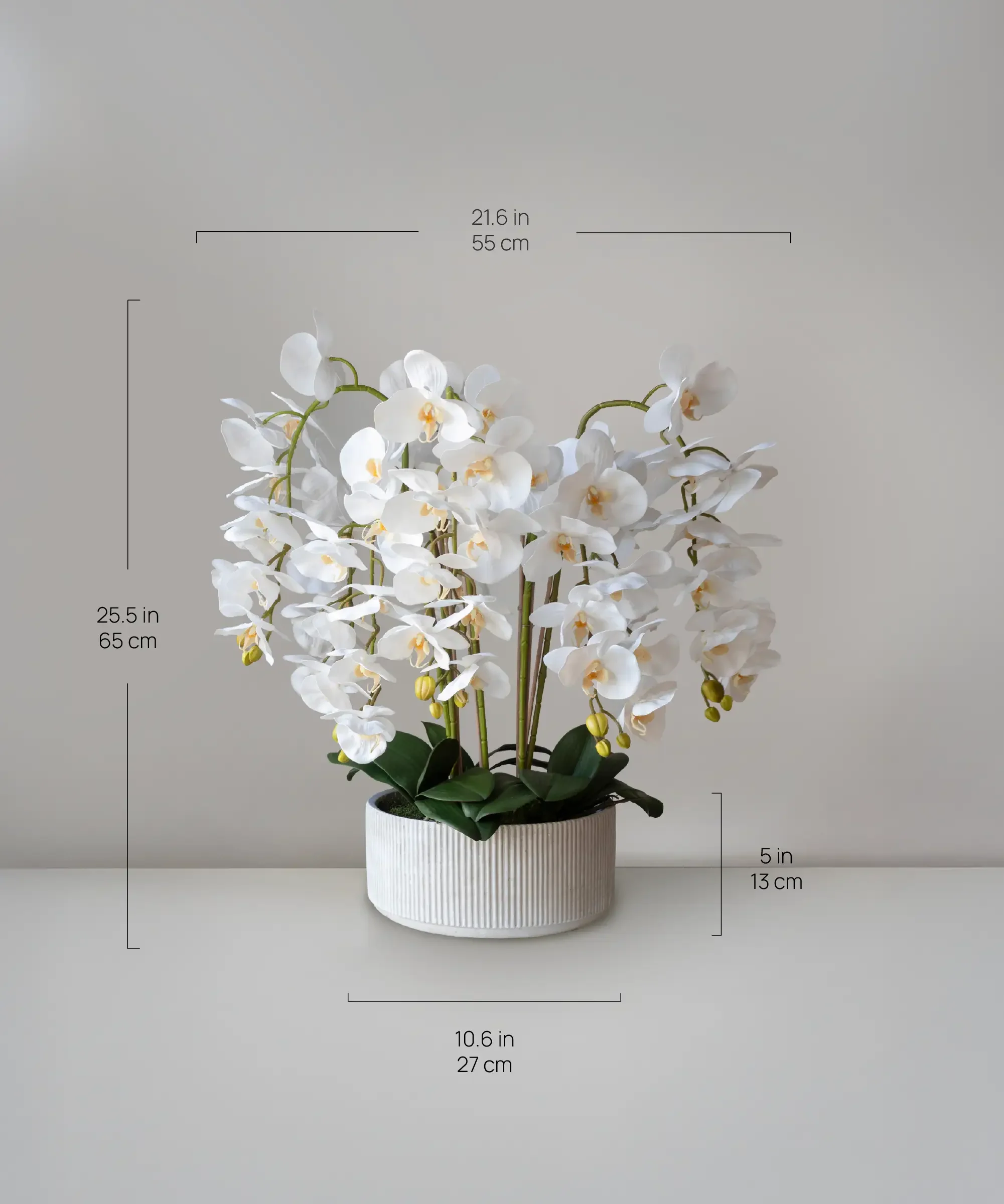 Orquídea artificial con Maceta de cerámica Mila - Image 9