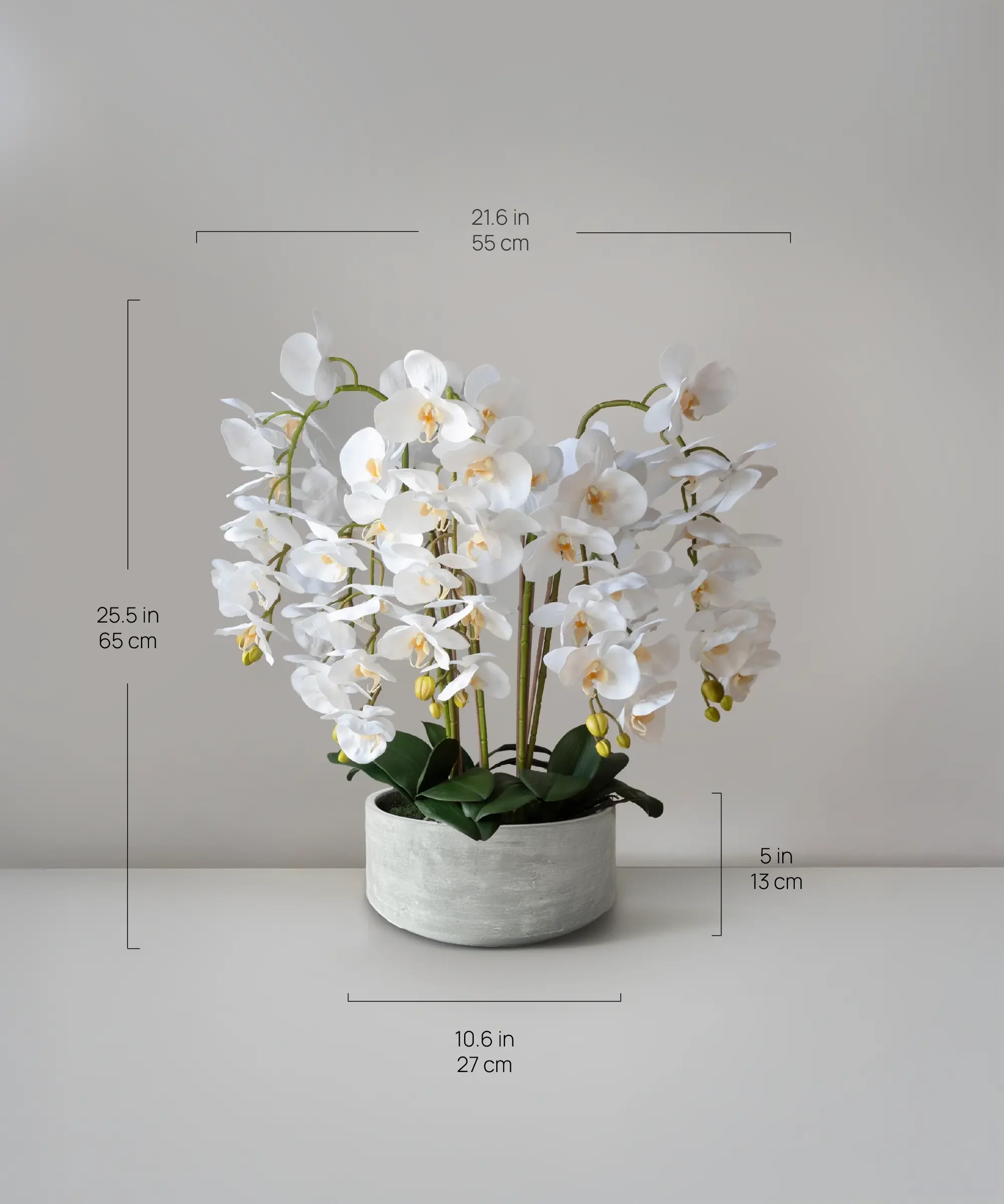 Orquídea artificial con Maceta de cerámica Sira - Image 10
